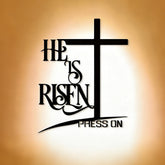 HE IS RISEN Cross Wall Art Print: Resurrection Hope for Home Spaces