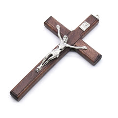 Handcrafted Wooden Crucifix Pendant – Jesus Cross Hanging Ornament