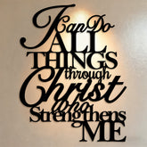 I Can Do All Things Faith Metal Wall Decor: His Strength in Spaces