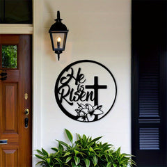 He Is Risen Easter Metal Wall Decor: Resurrection Hope in Spaces