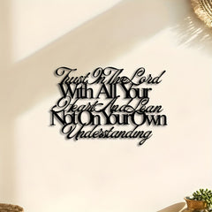 Trust In The Lord Proverbs 3:5 Metal Wall Decor: Embody His Guiding Wisdom
