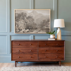 Neutral Creek | Framed Wooden Art - Horizontal