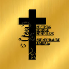 Joshua 1:9 Cross Metal Wall Decor: A Symbol of Fearless Faith