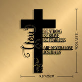 Joshua 1:9 Cross Metal Wall Decor: A Symbol of Fearless Faith