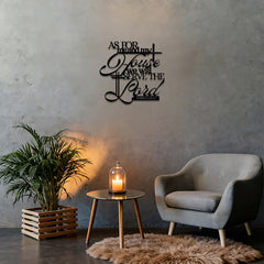 As for me and my house Joshua 24:15 Metal Wall Decor: Embody His Unifying Grace