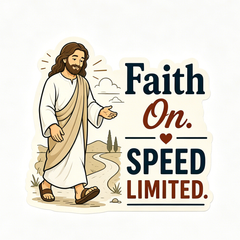 Faith On Speed Limited. Adhesive-Free Magnetic Design, Suitable for Car Doors & Trunks