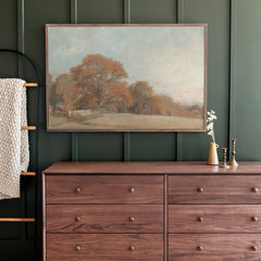 New England Fall | Framed Wooden Art - Horizontal