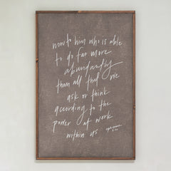 More Than We Ask | Framed Wooden Art