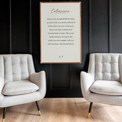 Colossians 2:6-7 | Framed Wooden Art