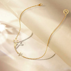 Hollow Cross Chain Bracelet