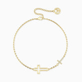 Hollow Cross Chain Bracelet