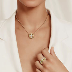 Devout Round Cross Symbol Necklace