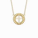 Devout Round Cross Symbol Necklace