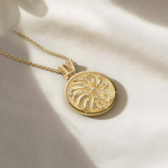 Promised Land Everyday Miracles Blessings Spiral Coin Medallion Necklace
