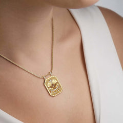 Personalized Cross Dove Celestial Protection Medallion Pendant Scapular Necklace