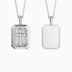Customized Cross Engraved Scapular Necklace