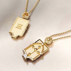 Love Like Jesus Cross Engraved Necklace