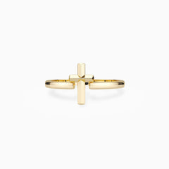Minimalist Cross Symbol Ring