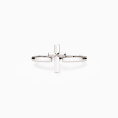 Minimalist Cross Symbol Ring
