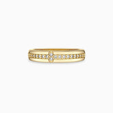 Cross Inset Band Ring