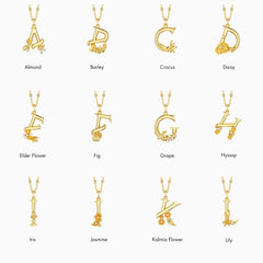 Blossom Letter A-Z Pendant Necklace