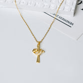 Free Gift🎁 Heart & Cross Necklace with Zircons: Fusion of Love and Faith