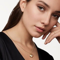 Pink Heart Dangle Love Lock Ring