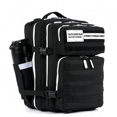 35L Alpha Black Backpack – White Accent