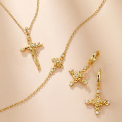 Floral Cross March Daffodils Bracelet