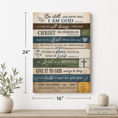 Christian Canvas Wall Art – Inspirational Bible Verse Wall Decor, Faith-Based Scripture Print for Home