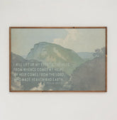 I Will Lift My Eyes | Framed Wooden Art - Horizontal