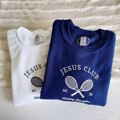 Embroidered Jesus Tennis Club Sweatshirt
