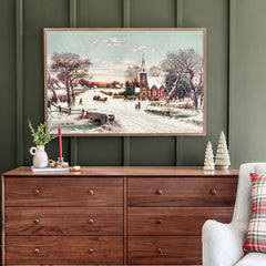 Our Savior Is Born | Framed Wooden Art - Horizontal