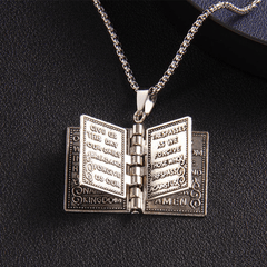 Turnable Cross Holy Bible Pendant Quality Necklace