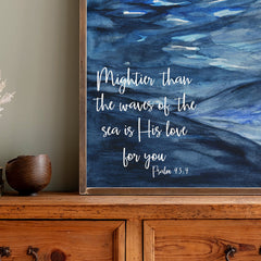 Mightier Than The Waves | Framed Wooden Art