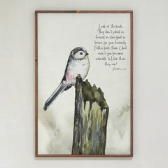 Look At The Birds | Framed Wooden Art