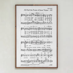 All Hail The Power Of Jesus' Name Hymn | Framed Wooden Art