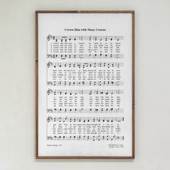 Crown Him With Many Crowns Hymn | Framed Wooden Art