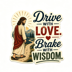 Drive With Love. Brake With Wisdom. Adhesive-Free Magnetic Design, Suitable for Car Doors & Trunks