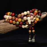 Faith Nova 108 Beads Wenge Wood Mala Blessing Meditation Bracelet