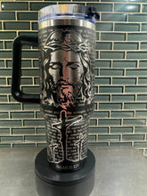 Jesus Christian Face Tumbler With Handle 30oz