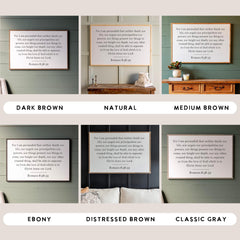 Romans 8:38-39 | Framed Wooden Art - Horizontal