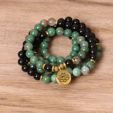 Faith Nova 108 Beads Natural Agate Mala Healing Bracelet