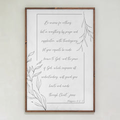 Be Anxious For Nothing | Framed Wooden Art