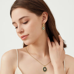 Radiate Love Enamel Token Necklace