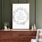 Merry Little Christmas | Framed Wooden Art