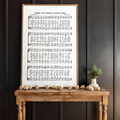 Hark The Herald Angels Sing Hymn | Framed Wooden Art