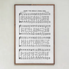 Hark The Herald Angels Sing Hymn | Framed Wooden Art