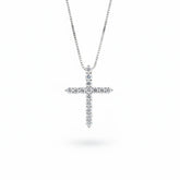 Sterling Silver Moissanite Cross Pendant Necklace – Christian Faith & Eternal Light