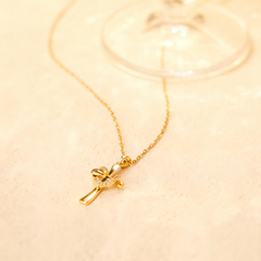 Free Giftđ Heart & Cross Necklace with Zircons: Fusion of Love and Faith